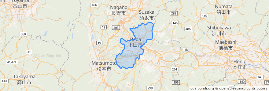 Mapa de ubicacion de Ueda.