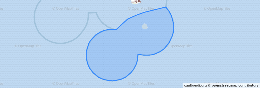 Mapa de ubicacion de 御蔵島村.