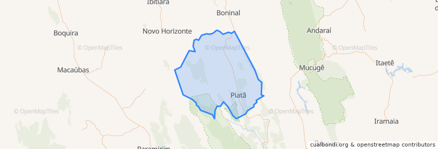 Mapa de ubicacion de Piatã.