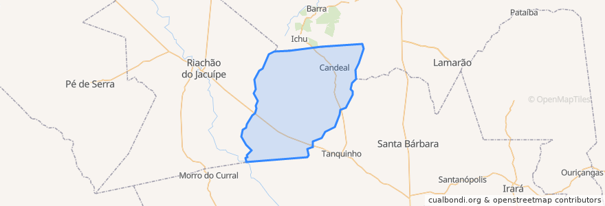 Mapa de ubicacion de Candeal.