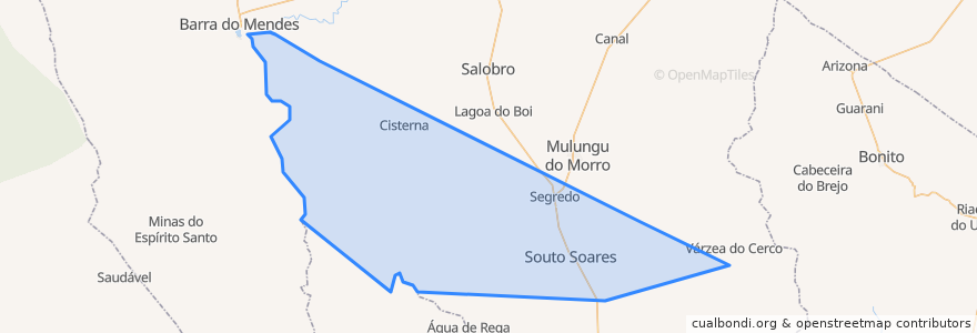 Mapa de ubicacion de Souto Soares.