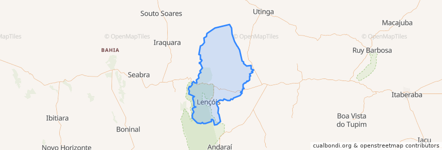 Mapa de ubicacion de Lençóis.