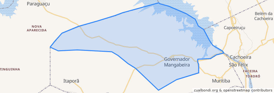 Mapa de ubicacion de Governador Mangabeira.