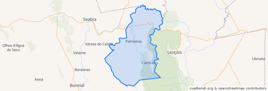 Mapa de ubicacion de Palmeiras.