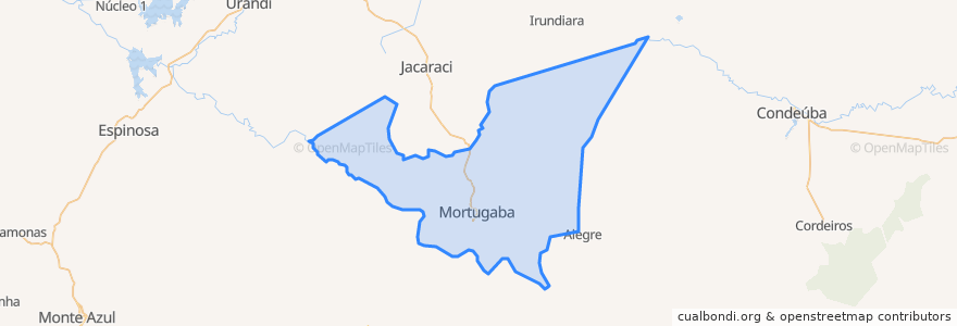 Mapa de ubicacion de Mortugaba.