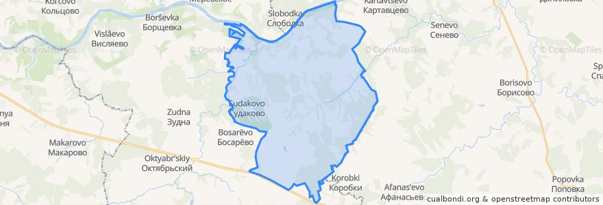 Mapa de ubicacion de сельское поселение Дугна.