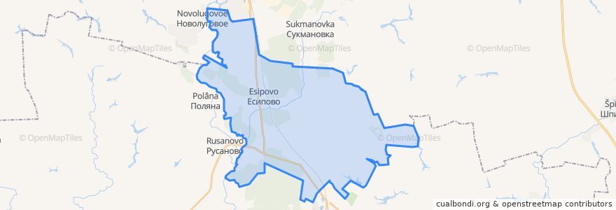 Mapa de ubicacion de Есиповское сельское поселение.