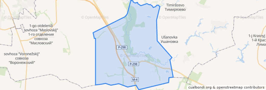 Mapa de ubicacion de Рогачёвское сельское поселение.