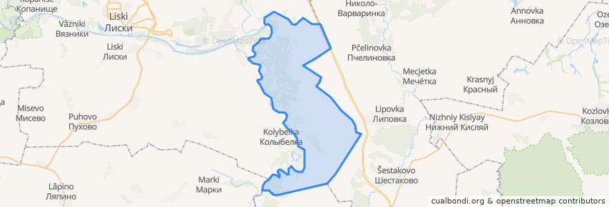 Mapa de ubicacion de Петропавловское сельское поселение.