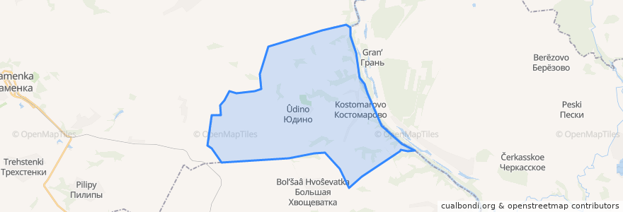 Mapa de ubicacion de Юдинское сельское поселение.