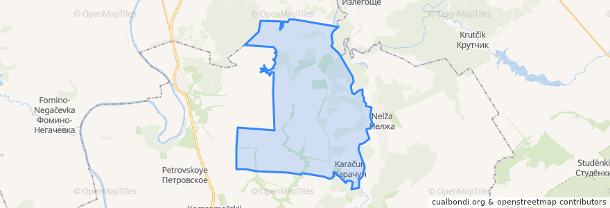 Mapa de ubicacion de Карачунское сельское поселение.