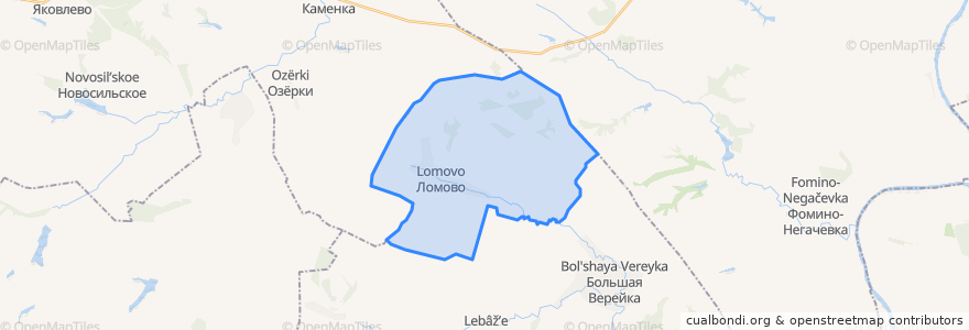 Mapa de ubicacion de Ломовское сельское поселение.