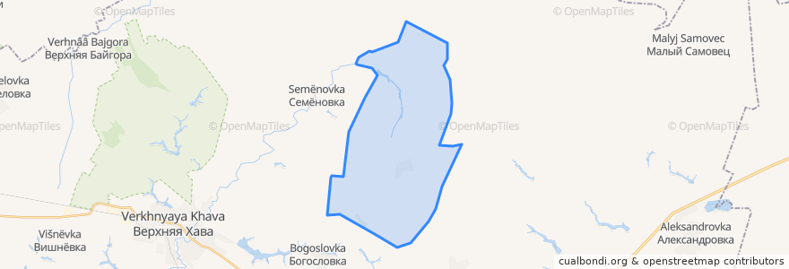 Mapa de ubicacion de Плясоватское сельское поселение.