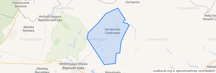 Mapa de ubicacion de Семёновское сельское поселение.