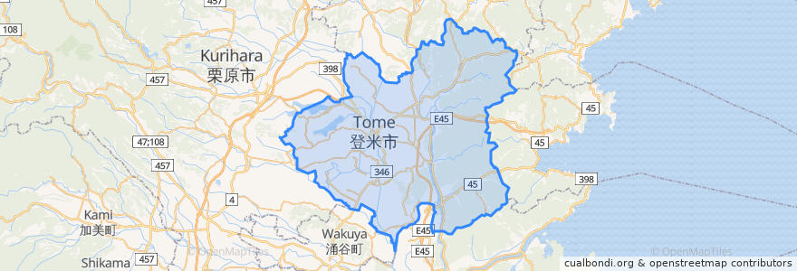Mapa de ubicacion de Tome.