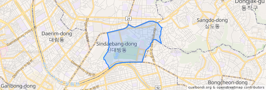 Mapa de ubicacion de 新大方2洞.