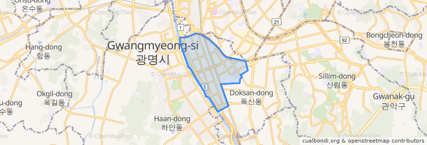 Mapa de ubicacion de Gasan-dong.