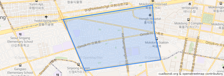 Mapa de ubicacion de Sinjeong 4(sa)-dong.
