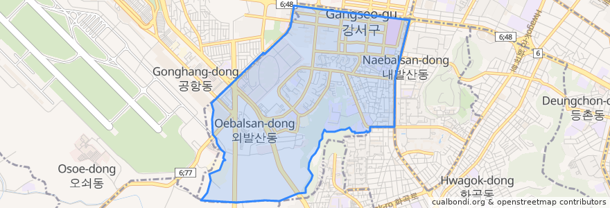 Mapa de ubicacion de Balsan 1(il)-dong.