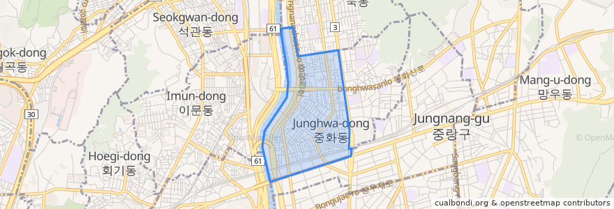 Mapa de ubicacion de Junghwa 2(i)-dong.