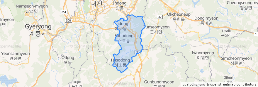 Mapa de ubicacion de 山內洞.