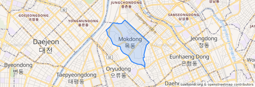 Mapa de ubicacion de Mok-dong.