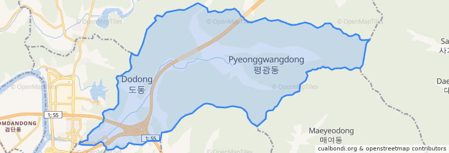 Mapa de ubicacion de Dopyeongdong.