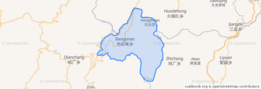 Mapa de ubicacion de Baogunao.