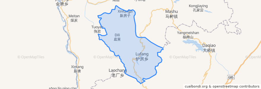 Mapa de ubicacion de Lufang.