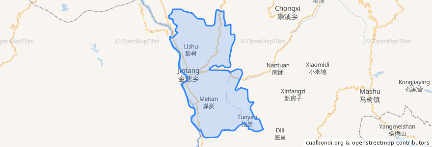 Mapa de ubicacion de Jintang.