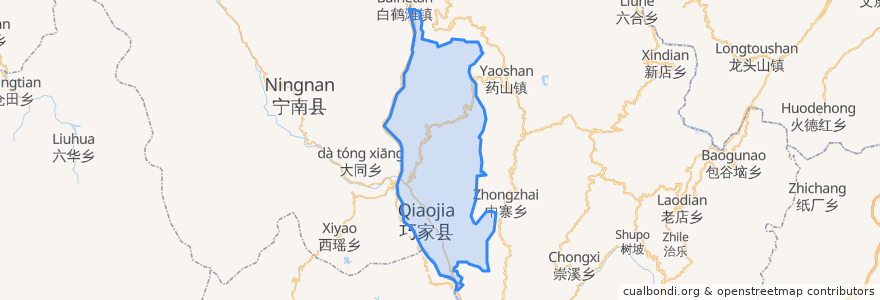 Mapa de ubicacion de Baihetan.