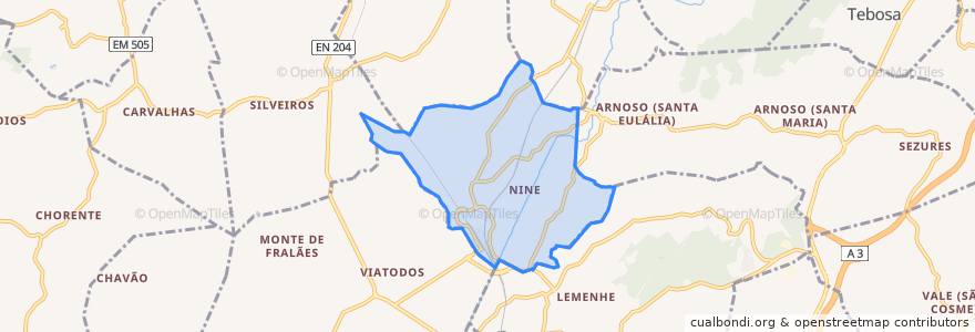 Mapa de ubicacion de Nine.
