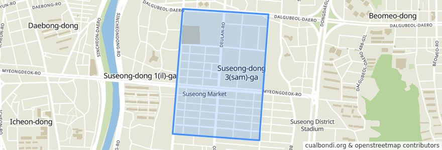 Mapa de ubicacion de 수성2·3가동.