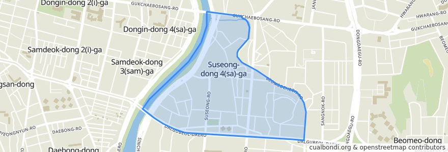 Mapa de ubicacion de 수성4가동.