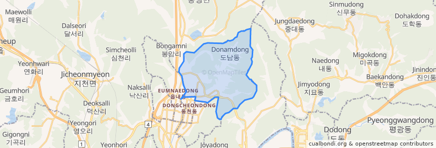 Mapa de ubicacion de Gugu-dong.