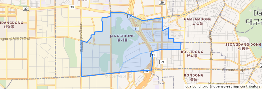 Mapa de ubicacion de Janggi-dong.