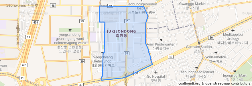Mapa de ubicacion de Jukjeon-dong.