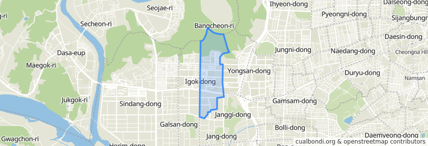 Mapa de ubicacion de Igok 1(il)-dong.