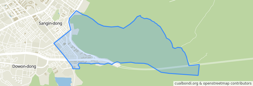Mapa de ubicacion de Sangin 3(sam)-dong.