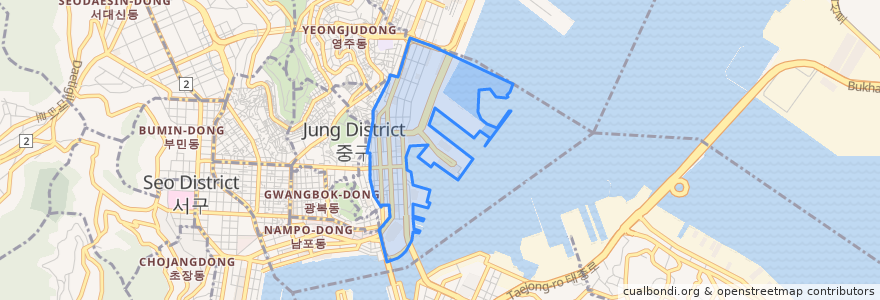 Mapa de ubicacion de Jungang-dong.