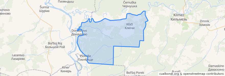 Mapa de ubicacion de Селинское сельское поселение.