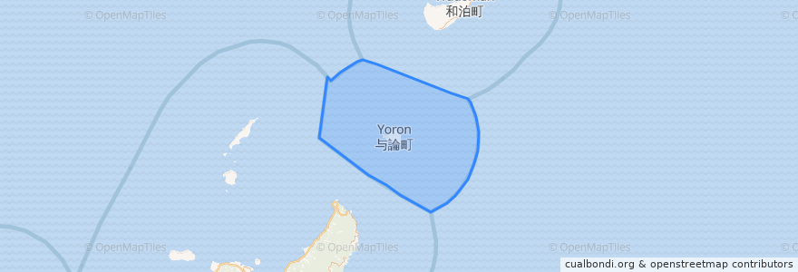 Mapa de ubicacion de 与论町.