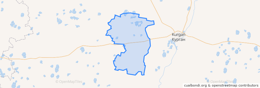 Mapa de ubicacion de Юргамышский муниципальный округ.