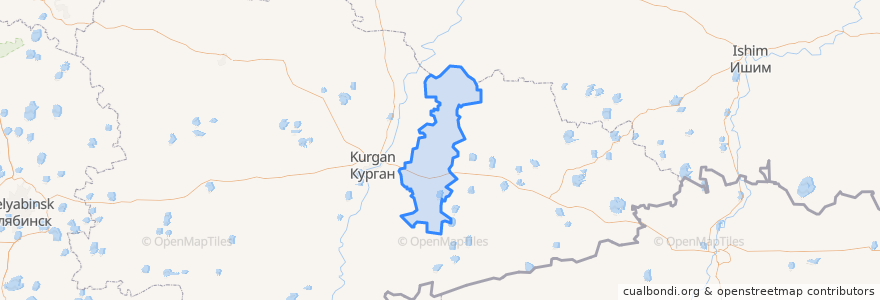 Mapa de ubicacion de Варгашинский муниципальный округ.