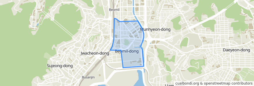 Mapa de ubicacion de Beomil 2(sa)-dong.