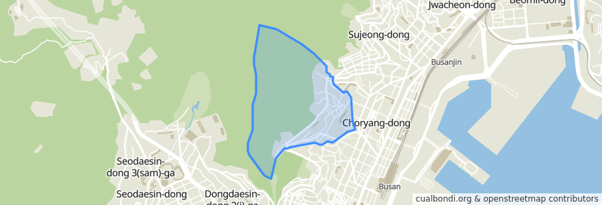 Mapa de ubicacion de Choryang 6(yuk)-dong.
