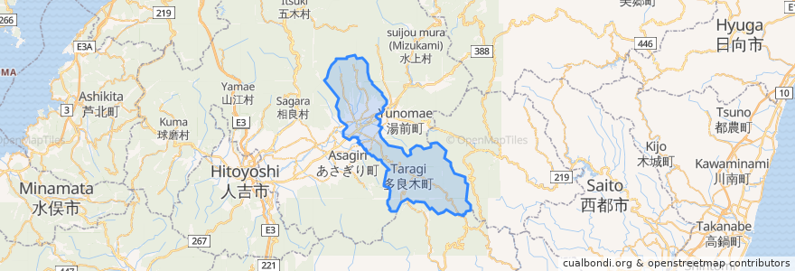 Mapa de ubicacion de Taragi.