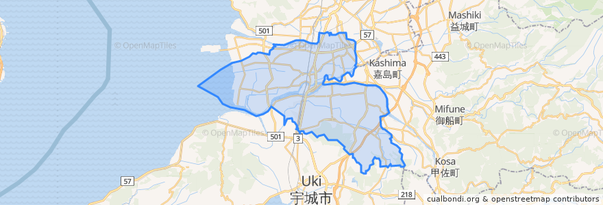Mapa de ubicacion de 南区.