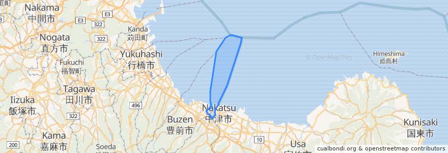 Mapa de ubicacion de Yoshitomi.