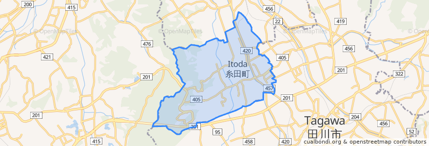 Mapa de ubicacion de Itoda.